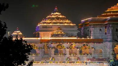 devotees flock to ayodhya s ram temple in large number for  ram navami  celebration
