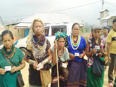 in a first  bru voters exercise their franchise in tripura lok sabha 2024