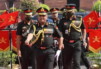 army chief general manoj pande reviews ima s passing out parade in dehradun 