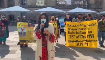 baloch hold anti pakistan protests in germany against nuclear tests in balochistan