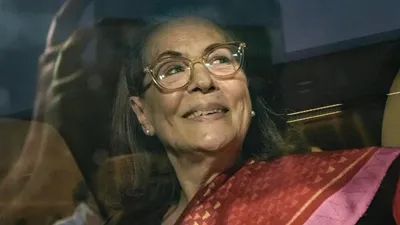 sonia gandhi leaves for jaipur  to file nomination for rajya sabha elections from rajasthan