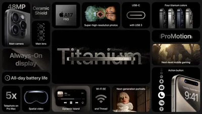apple announces iphone 15 pro with titanium design  starting at usd 999
