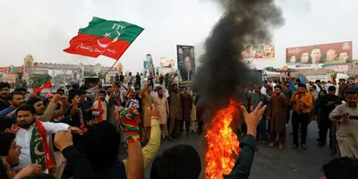 pakistan  23 buildings damaged  108 vehicles burnt in protests