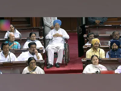 eight ministers  including ex pm manmohan  bjp president  among 58 mps to retire by may