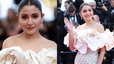 cannes 2023  anushka sharma makes her red carpet debut in an off shoulder gown