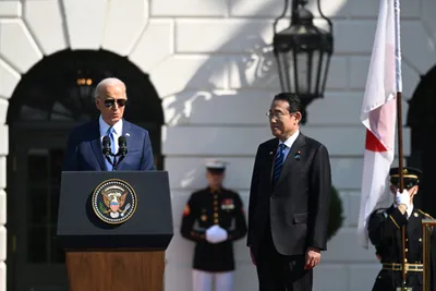 joe biden hosts japan s pm at white house  in strong message to china over policies in indo pacific
