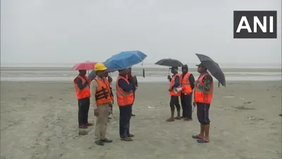 west bengal  civil defence teams deployed at bakkhali sea beach after warning on cyclone  mocha 
