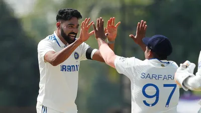 siraj helps india take 124 run first innings lead against england in third test  india 44 1 at tea