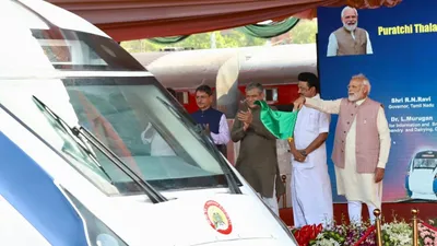andhra pradesh  pm modi flags off vande bharat train connecting vijayawada to chennai
