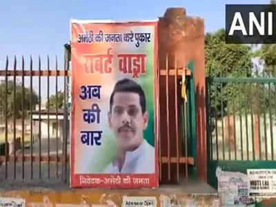 posters of robert vadra surface in amethi amid speculation over congress  candidate for ls polls 2024