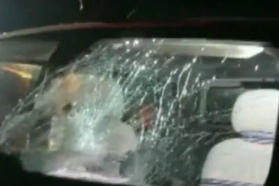 west bengal minister s vehicle attacked in jhargram  car vandalised