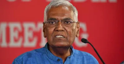  bjp has to be thrown out of power   cpi leader d raja
