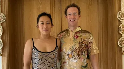 mark zuckerberg  wife priscilla chan ready for day 2 of anant  radhika s pre wedding festivities in jungle themed outfits
