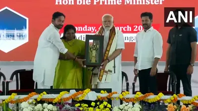 pm modi launches multiple development projects worth over rs 56 000 cr in telangana