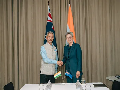 eam jaishankar holds discussions on indo pacific  west asia with his australian counterpart in perth