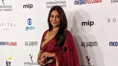 shefali shah shines in traditional red saree at international emmy 2023 red carpet