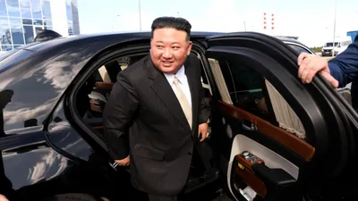 north korea  kim jong rides in luxury russian limo gifted by putin