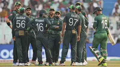 cwc 2023  pakistan secure 7 wicket victory over bangladesh