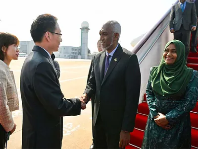 maldives president mohamed muizzu arrives in china on 5 day state visit