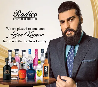 radico khaitan limited collaborates with arjun kapoor for its premium brands