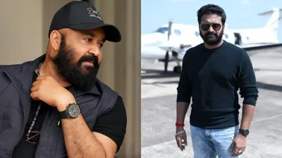 rishab shetty shares pictures with mohanlal  fans say  two legends together 