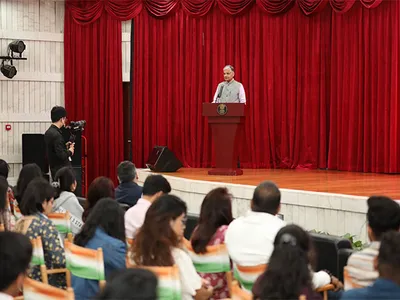 china  indian embassy hosts welcome  interaction ceremony for students in beijing