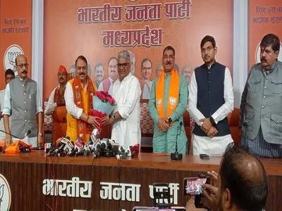 madhya pradesh  sarva meena samaj chief joins bjp ahead of state assembly polls