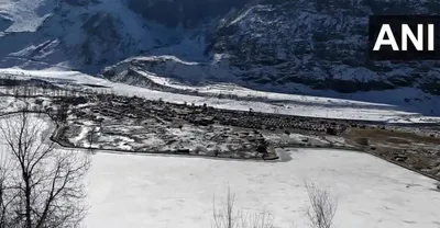 himachal pradesh  sissu lake transforms into icy wonderland as temperatures plunge to  15º celsius
