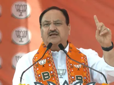 congress party used to divide people and did vote bank politics  jp nadda
