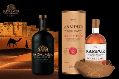 rampur  single malt whisky and jaisalmer gin achieve remarkable feat