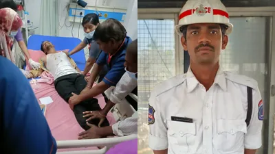 telangana  traffic cop saves man s life by giving cpr