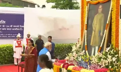  inspiration for various backward class people      pm modi pays tribute to babasaheb ambedkar on his birth anniversary
