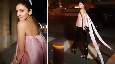 cannes 2023  anushka sharma amps up glam quotient in pink top