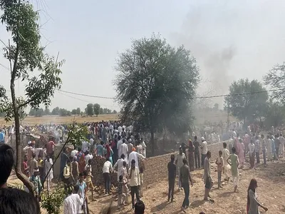 iaf fighter aircraft crashes in rajasthan  2 women dead  1 man injured