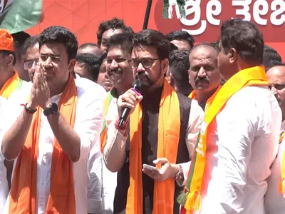  tejasvi surya earned respect of being bjp youth wing national chief   anurag thakur
