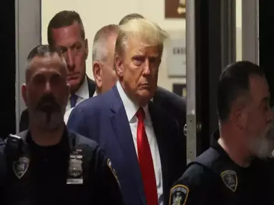  there was nothing done illegally   trump reacts to his arraignment