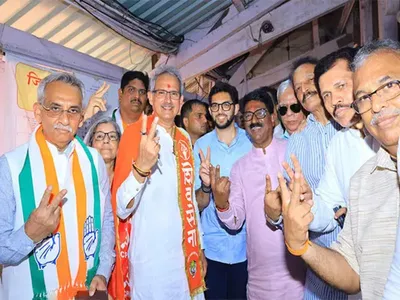 shiv sena  ubt  candidates arvind sawant  anil desai file nomination for lok sabha polls in mumbai