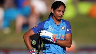 harmanpreet likely to receive two match ban following dhaka outburst