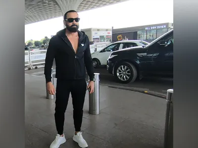airport diaries  bobby deol s all black look impresses fans