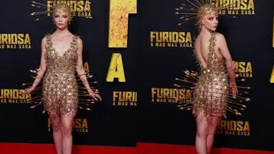anya taylor joy dons dramatic spiked dress for  furiosa  premiere