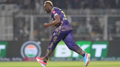 andre russell becomes second bowler to complete 100 ipl wickets for kkr