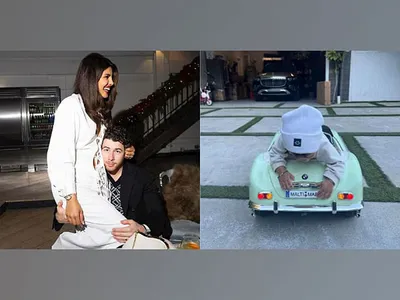 priyanka shares pictures with husband nick from holiday dinner  daughter malti poses with customised car