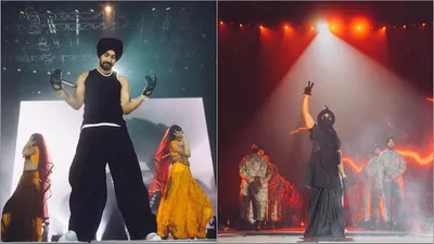 diljit dosanjh gives a shout out to neeru bajwa during dil luminati tour  calls her  queen  of punjabi industry
