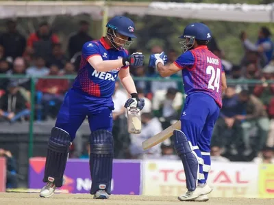 nepal enters final of tri nation t20i series registering 6 wicket victory over netherlands