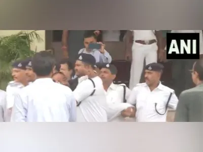 bjp mla sanjay singh marshalled out of the bihar assembly day after party worker dies in protest march
