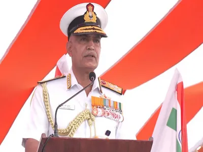 navy dedicated to crafting  atmanirbhar force    navy chief at commissioning of ins sandhayak