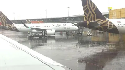 light overnight rainfall affects flight operations in delhi  passengers inconvenienced