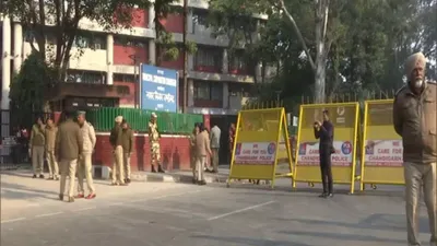 heavy security deployed at chandigarh municipal corporation office ahead of mayoral polls