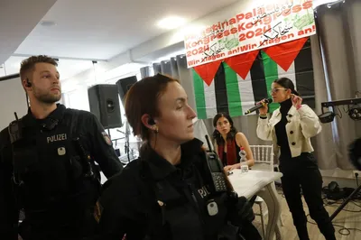 german police break up pro palestine event in berlin