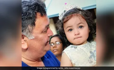 neetu kapoor reacts to edited pic of rishi kapoor with granddaughter raha